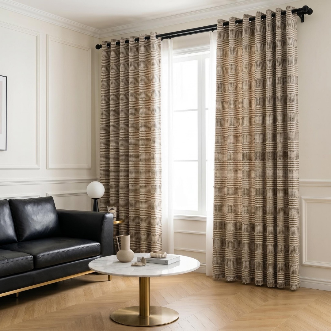 ستارة نافذة مربعة بتصميم بريطا - مراجعة Home Fragrance Linen وسعره